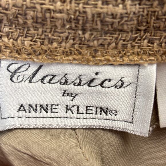 Vintage Classics by Anne Klein 90s Academia Shorts Size 10 Tan Preppy Minimalist - Picture 4 of 11